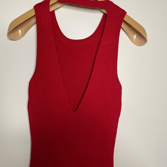 Red sleeveless dress - Picture 4 of 5